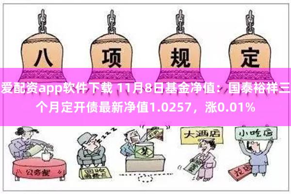 爱配资app软件下载 11月8日基金净值：国泰裕祥三个月定开债最新净值1.0257，涨0.01%